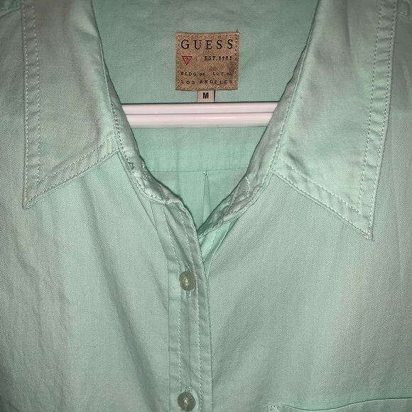 seafoam guess button up - Picture 2 of 2